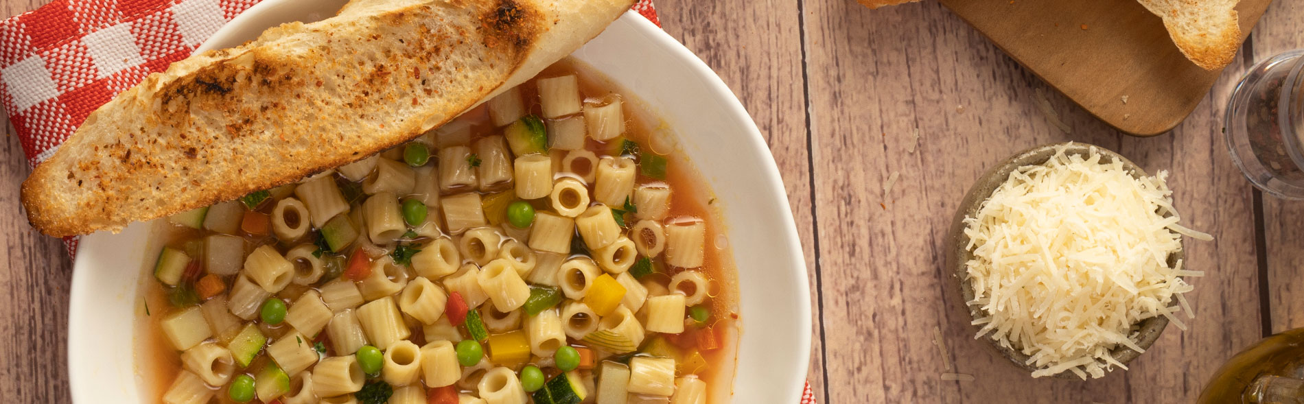 sopa minestrone con pastina