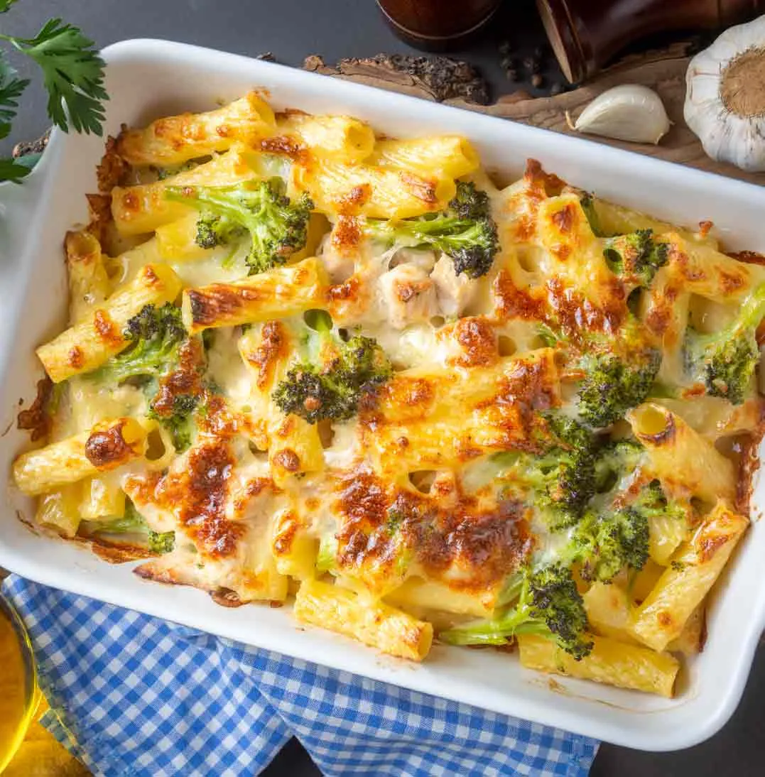 pasta gratinada pollo brocoli