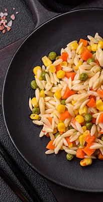 plato rizzo con vegetales carozzi