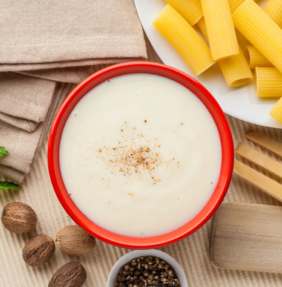 fuente con salsa bechamel casera para pastas carozzi tips