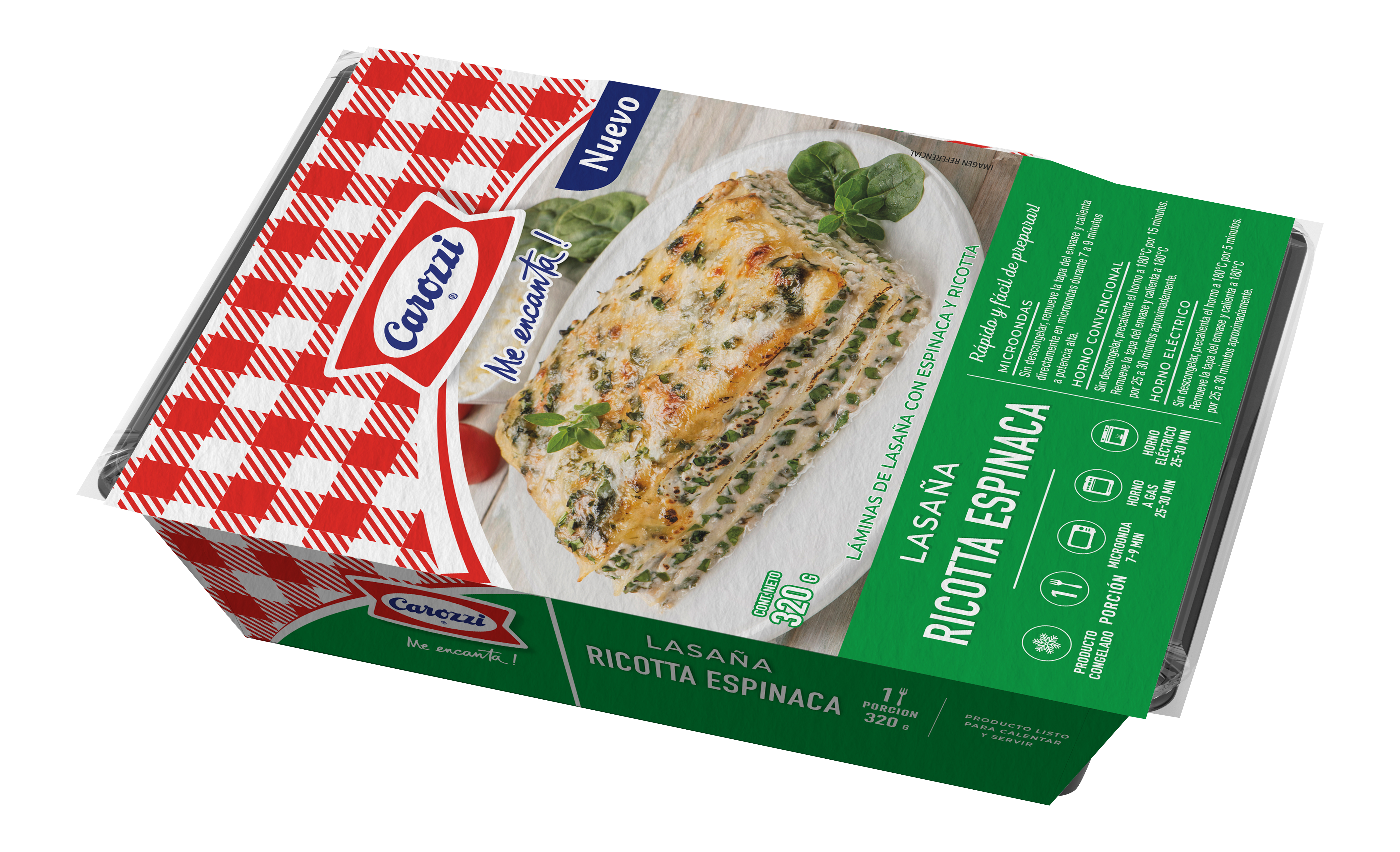 Lasaña Ricotta Espinaca Carozzi