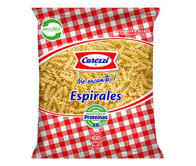 paquete de espirales marca carozzi