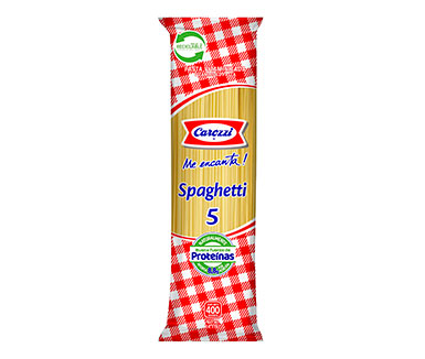 paquete de spaghetti número 5 carozzi