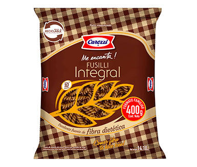 pasta fusilli integral carozzi