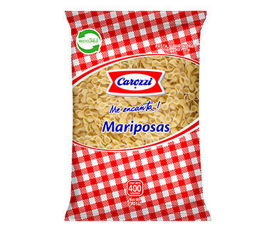 pasta mariposas de la marca carozzi