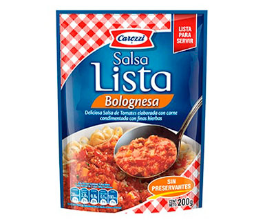 salsa lista bolognesa marca carozzi