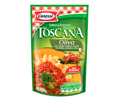 salsa toscana oliva de la marca carozzi