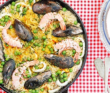 receta fideua de mariscos