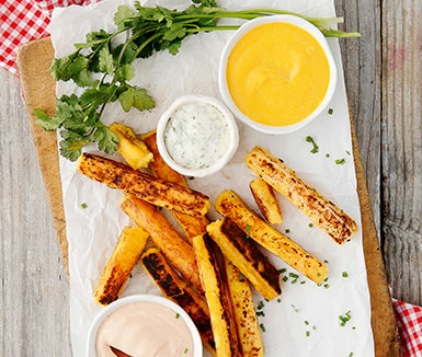 receta polenta grillada en 3 salsas