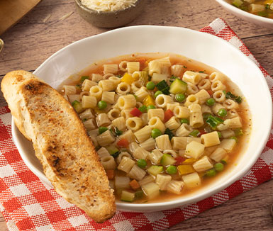 sopa minestrone con pastina